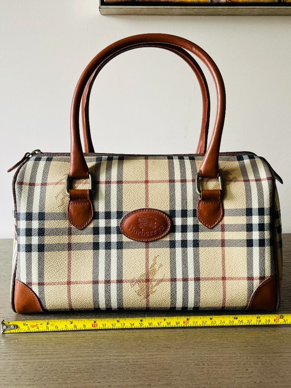 Burberry Nova Check Boston Bag